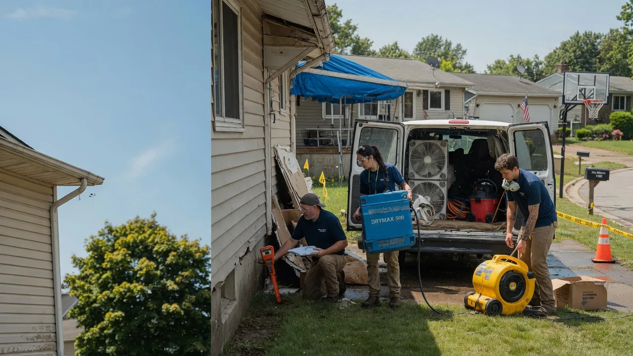 Ceiling Leak Cleanup in La Fontaine, IN near me