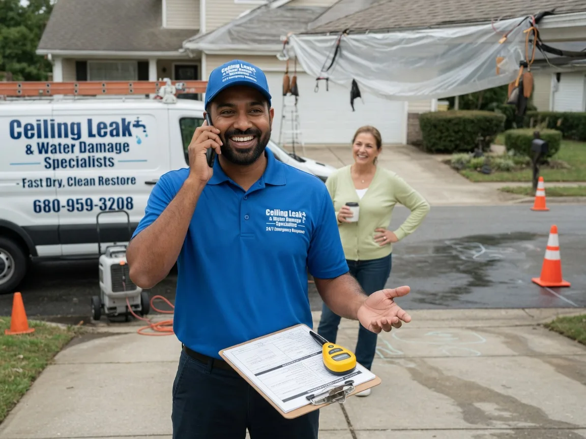 Ceiling Leak Cleanup La Fontaine, IN FAQs